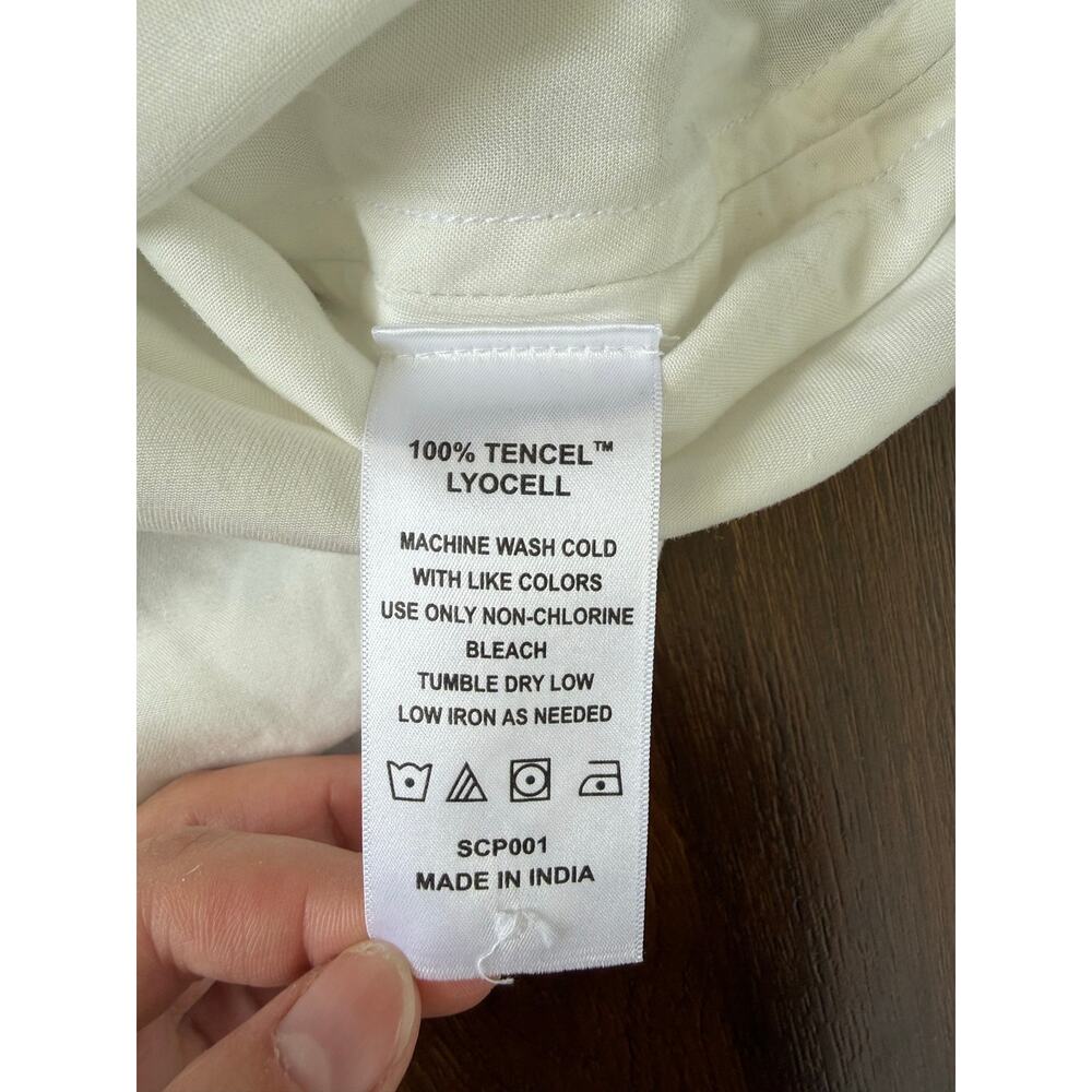 Quince NWOT Vintage Wash Tencel Camp Shirt White Sz S Minimalist Casual - Picture 7 of 7